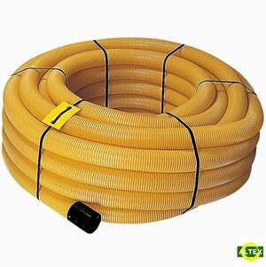 ТРУБА ДРЕНАЖНА ГОФРОВАНА З ПВХ діам. 100 мм ТРУБА ДРЕНАЖНА ГОФРОВАНА З ПВХ діам. 100 мм