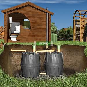 Септик, дві камери, 4 особи 1,0-1,2 м3 на добу Септик, дві камери, 4 особи 1,0-1,2 м3 на добу